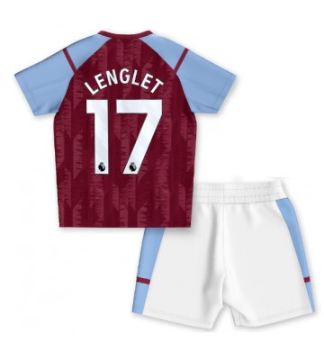Aston Villa Clement Lenglet #17 Hemmaställ Barn 2023-24 Kortärmad (+ Korta byxor)